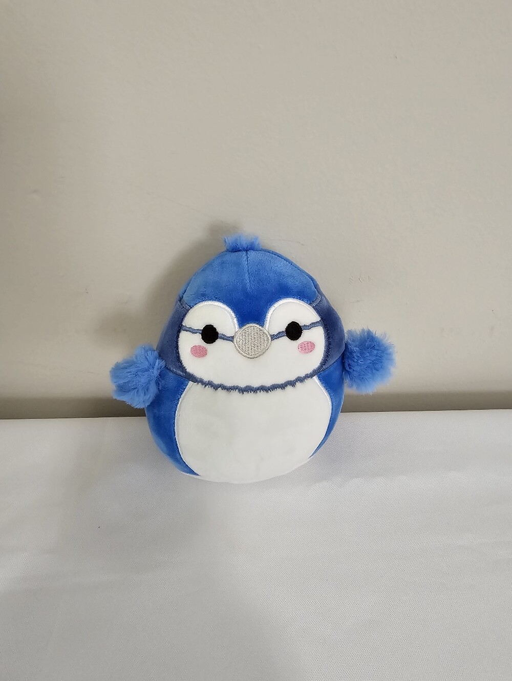 Squishmallows Blue and White Plush Penguin Pet Toy